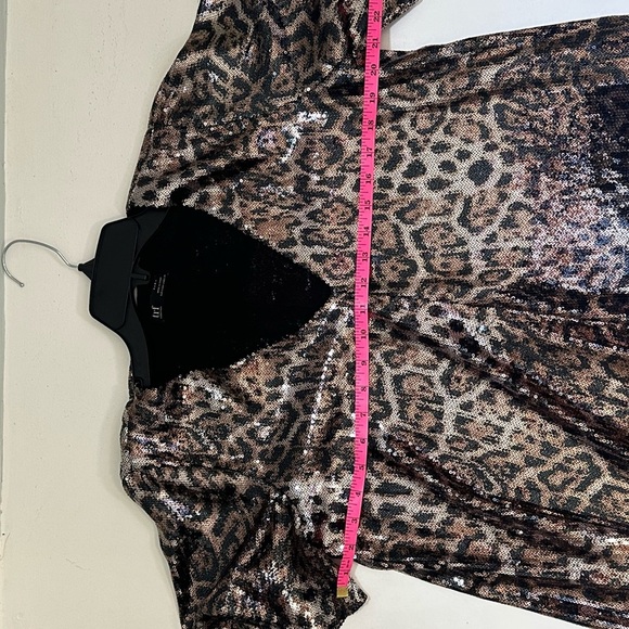 Zara Silver Sequin Short Sleeve Blouse - Picture 9 of 9